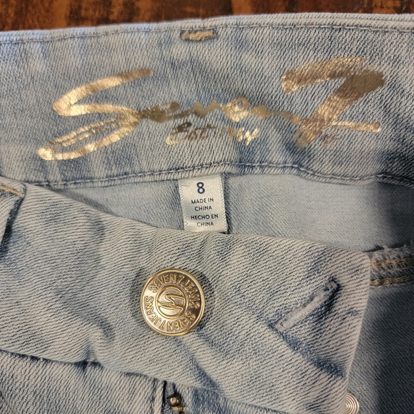 Seven7 Women's Tummyless High Rise Slimming Skinny Jeans sz 8  light wash denim - Picture 6 of 12